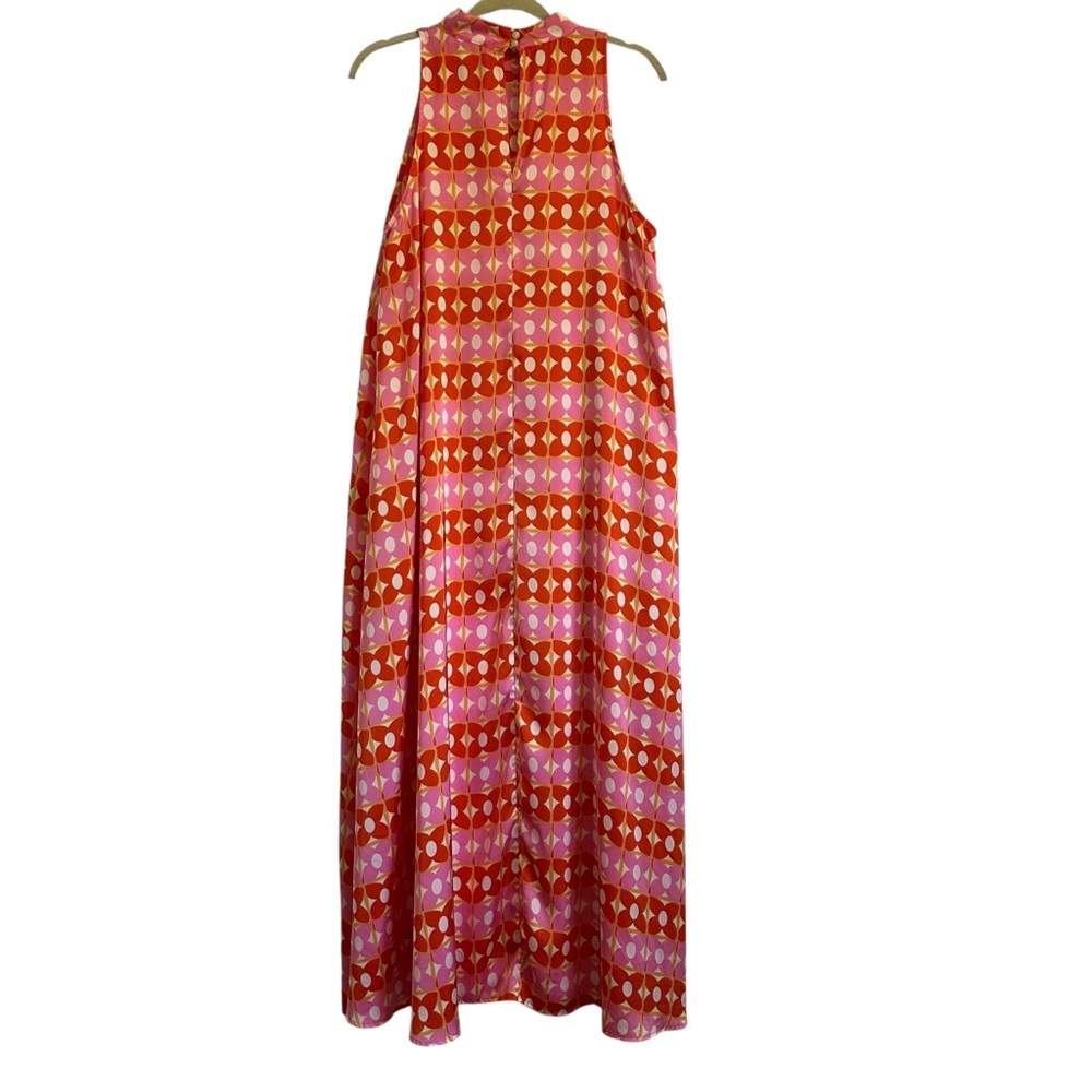 Karlie Floral Geo Print Retro Inspired Halter Maxi Dress Size Large - Picture 4 of 13